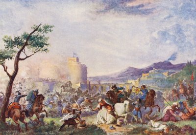 John Sobieski at the Relief of Vienna by European School