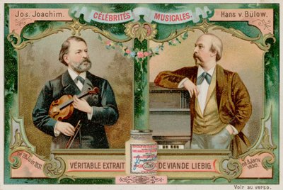 Joseph Joachim and Hans von Bulow by European School