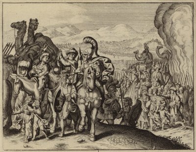 Joshua and the Israelites Crossing the River Jordan and Entering Canaan by European School