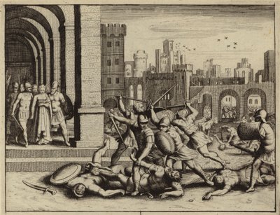 Killing of Hamor and Shechem by Simeon and Levi in vengeance for the rape of their sister Dinah by European School