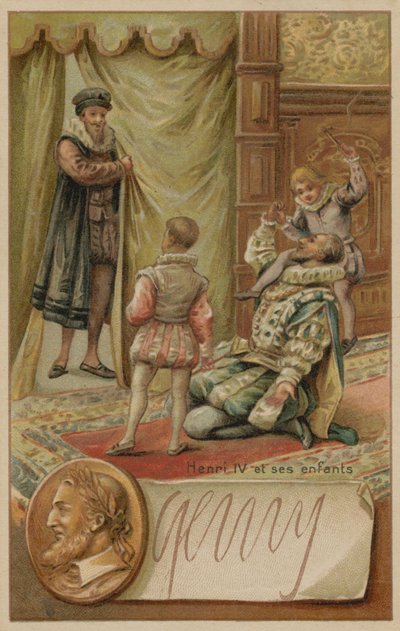 King Henry IV of France with His Children by European School