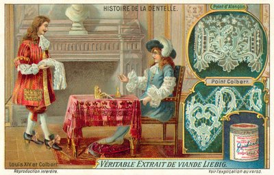 King Louis XIV of France and Jean-Baptiste Colbert by European School