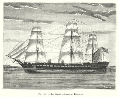 The Armored Frigate Warrior (engraving) by European School