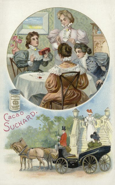 Ladies enjoying Suchard cocoa by European School
