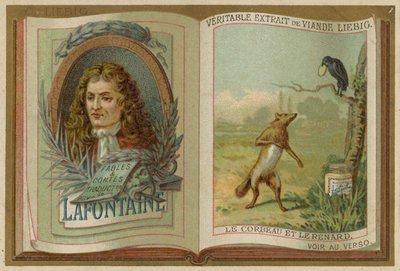 Lafontaine: The Crow and The Fox by European School
