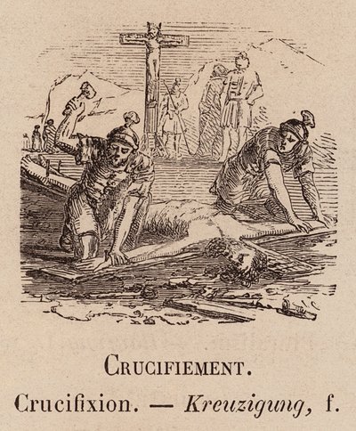 The Illustrated Vocabulary: Crucifixion (engraving) by European School