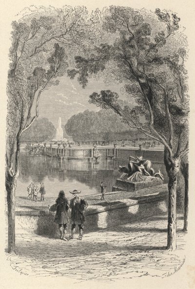 The High Terraces at Versailles (engraving) by European School