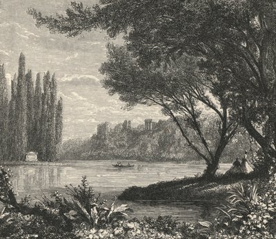 The Island of Poplars at Ermenonville by European School