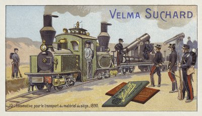 Locomotive for transporting siege weaponry, 1890 by European School
