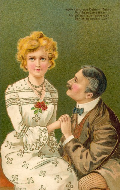 Man Holding Hand of Young Woman by European School