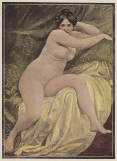 Meditating, Woman Sitting on a Chair by European School