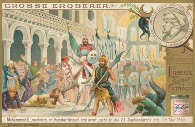 Mohammed II in Constantinople, Liebig Card, Early 20th Century by European School