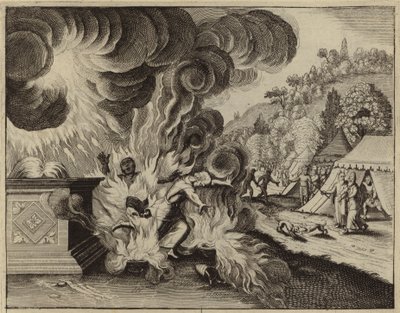 Nadab and Abihu consumed by fire for disobeying God
