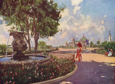Nice, The Jetty, the Monument and the Fountain of the Phoceens by European School
