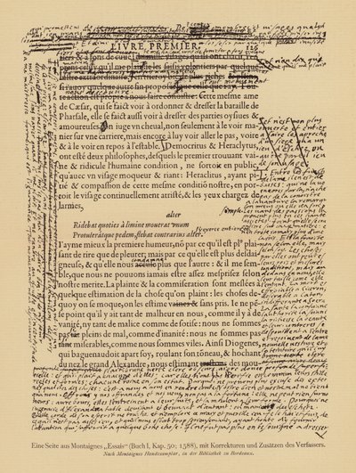 Page from Montaigne