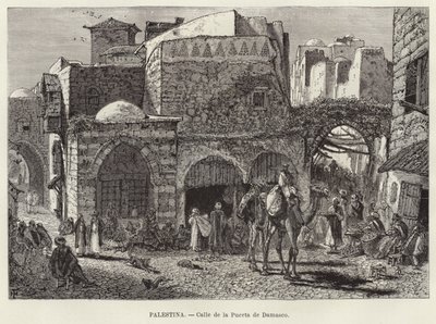 Palestine, Street of the Damascus Gate by European School