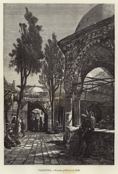 Palestine, Public Fountain in Jaffa by European School