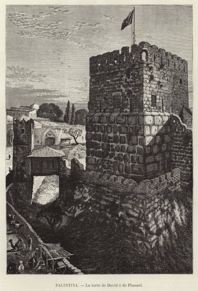 Palestine, The Tower of David or Phasael by European School