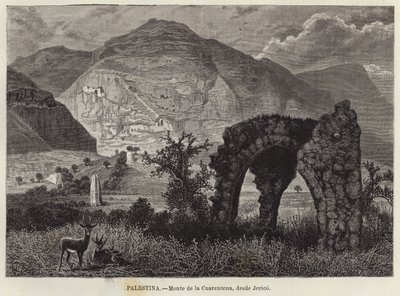 Palestine, Mount of Temptation, from Jericho by European School