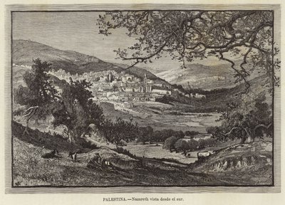 Palestine, Nazareth Viewed from the South by European School