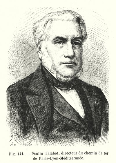 Paulin Talabot, Director of the Paris-Lyon-Mediterranean Railway (engraving) by European School
