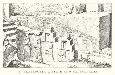 Persepolis, a Stair and Balustrades by European School
