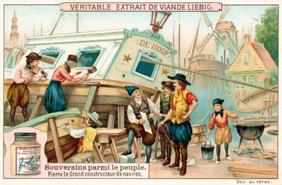 Peter the Great working as a shipbuilder in the Netherlands by European School