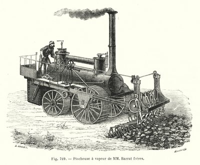 Steam Digger by MM Barrat Brothers (engraving) by European School