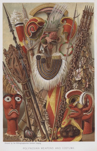 Polynesian Weapons and Costume by European School