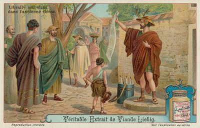 Portable Bookshop in Ancient Greece by European School