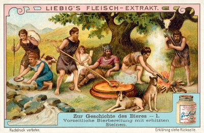 Prehistoric beer production using heated stones by European School