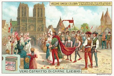 Procession Leaving Notre Dame de Paris During the Reign of Charles VII of France by European School