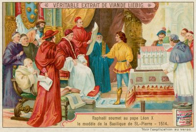 Raphael Submits a Design to Pope Leo X by European School