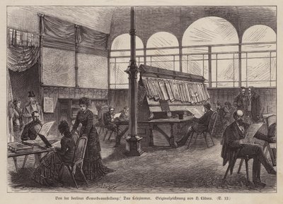 Reading room at the Berlin Exhibition of Trade and Industry, Germany by European School