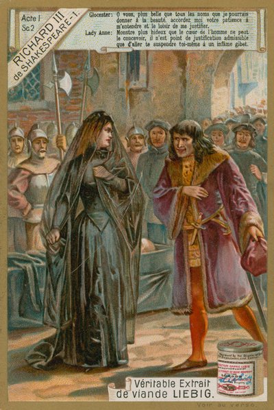 Richard III and Lady Anne by European School