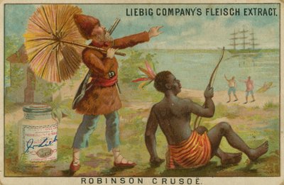 Robinson Crusoe: The Arrival of a Ship by European School
