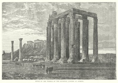 Ruins of the Temple of the Olympian Jupiter at Athens by European School