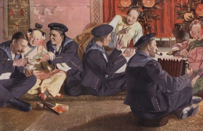 Sailors in a Chinese Tea House by European School