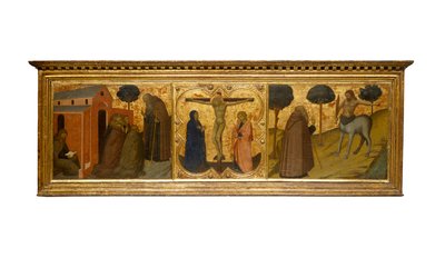 Saint Anthony the Abbot Preaching; Christ on the Cross with the Virgin and Saint John; Saint Anthony the Abbot and the Centaur by European School