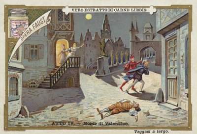 Scene from Faust, an Opera by Charles Gounod by European School