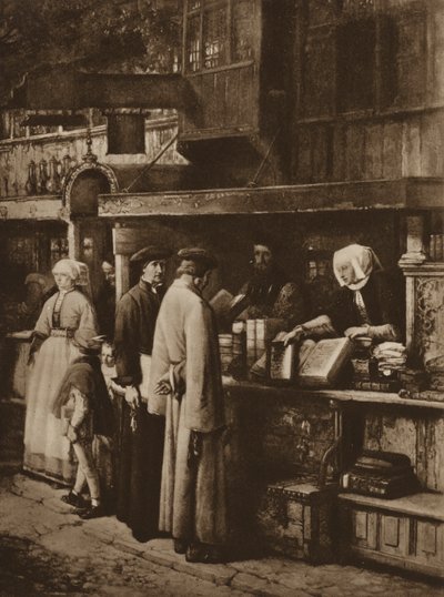 Scene in a bookshop by European School