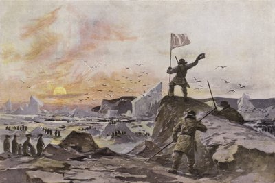 Scottish Explorer Thomas Simpson Discovering Victoria Land in the Canadian Arctic, September 1838 by European School