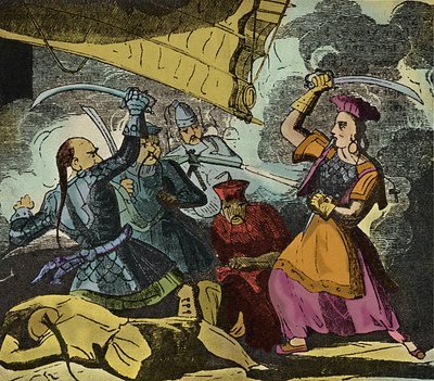 Shing Shi or Ching Shih (died 1844). Chinese pirate woman of the 19th century. She commanded a real fleet with which she defeated Admiral Kwo Lang. by European School