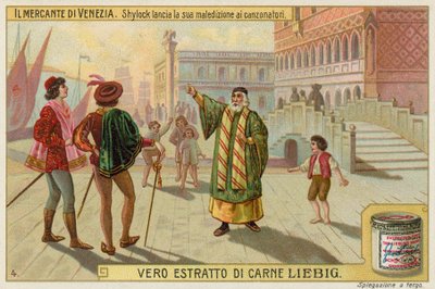 Shylock, Bassanio and Antonio by European School