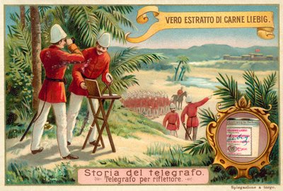 Signalling by heliograph by European School