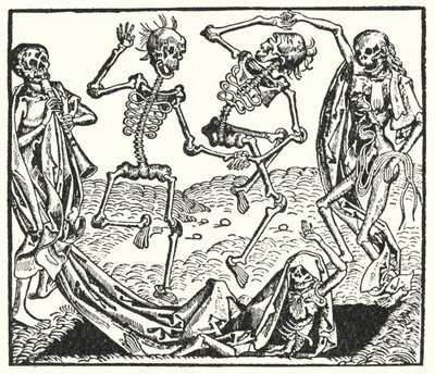 Skeletons of a medieval death dance by European School