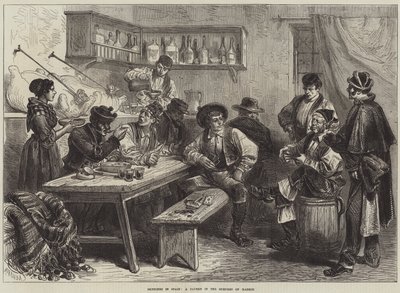 Sketches in Spain, a Tavern in the Suburbs of Madrid by European School