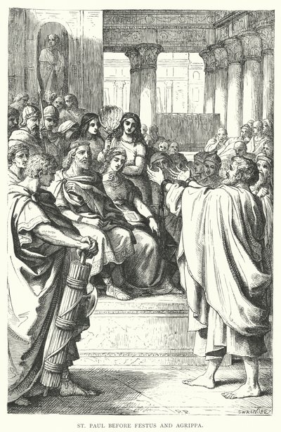 St Paul before Festus and Agrippa by European School