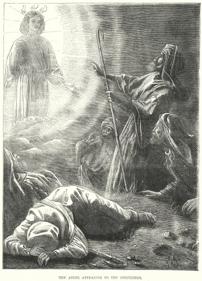 The Angel Appearing to the Shepherds by European School