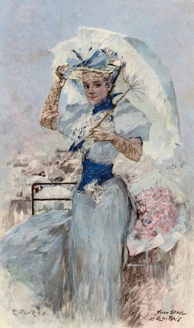 The Girl in Blue by European School